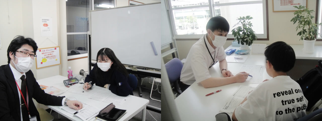 教室完全１対１の個別指導塾 札幌駅北口クラスシニアの指導の様子